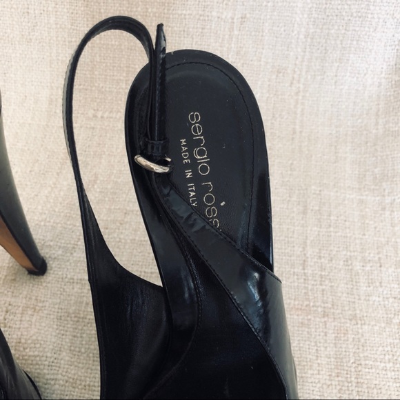Sergio Rossi patent leather platform Slingback - Picture 4 of 8